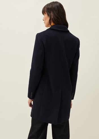 Phase Eight Lydia Wool Smart Coats Navy Canada | MVQDFP-203